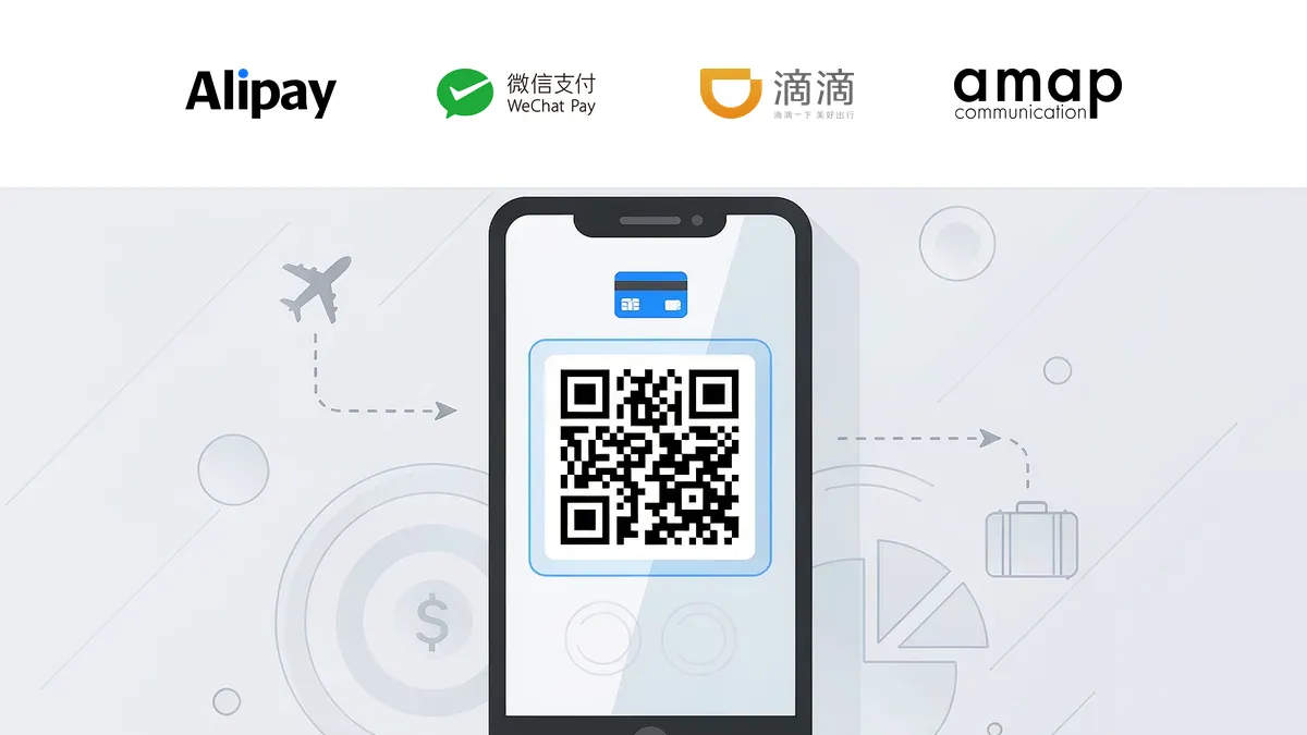 Paying by QR code with Alipay, WeChat Pay, DiDi and Amap