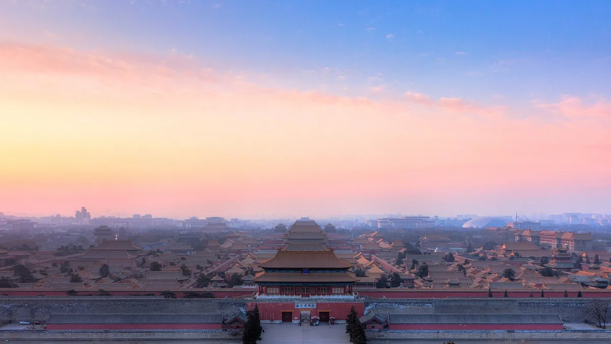The Forbidden City seen from Coal Hill, Beijing