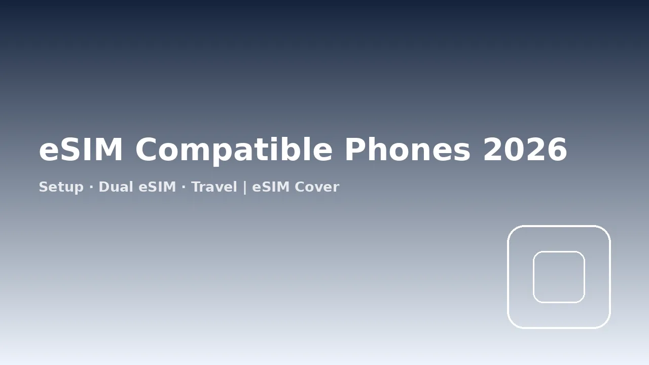 Collection of eSIM-compatible smartphones arranged by brand
