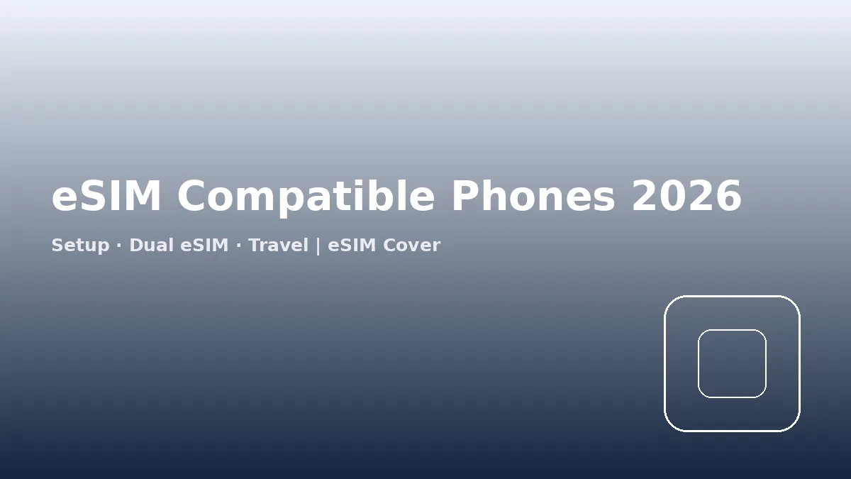 Brand logos of eSIM-compatible phone makers arranged in a grid