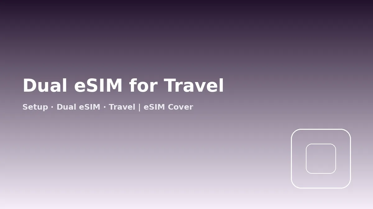 iPhone Duo cover screen with travel eSIM data indicator