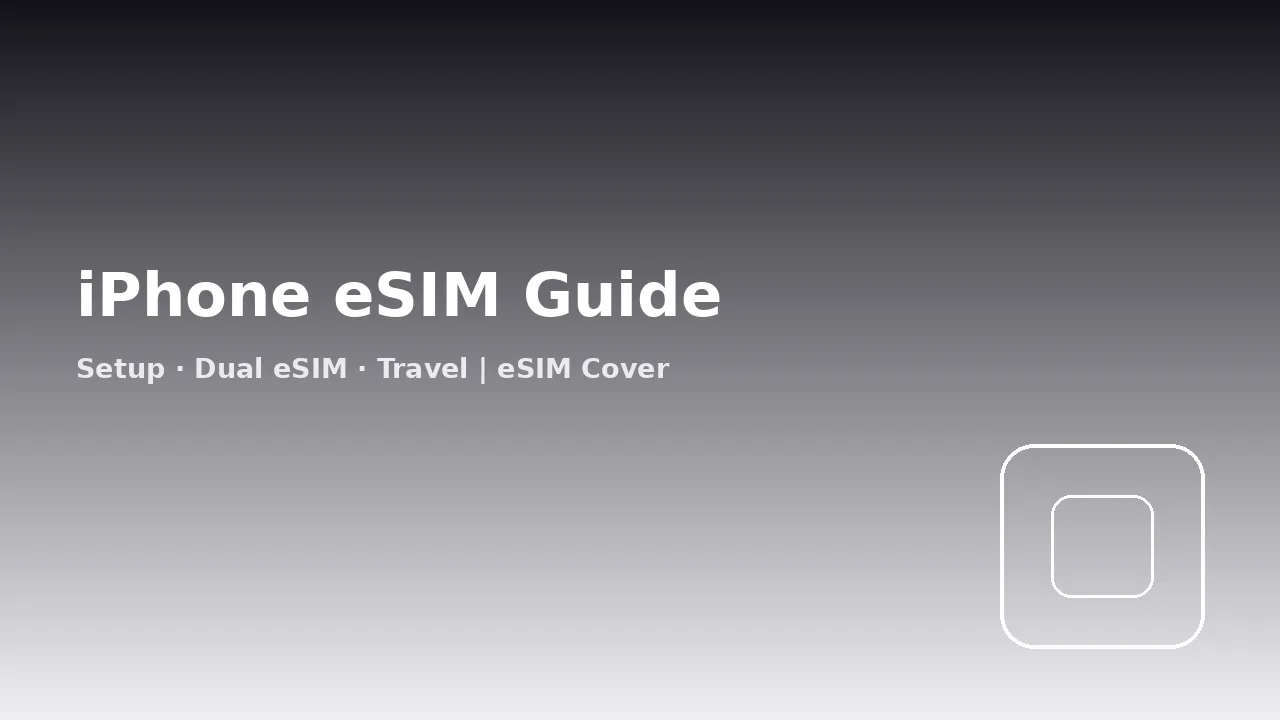 iPhone showing the eSIM settings screen with dual SIM labels