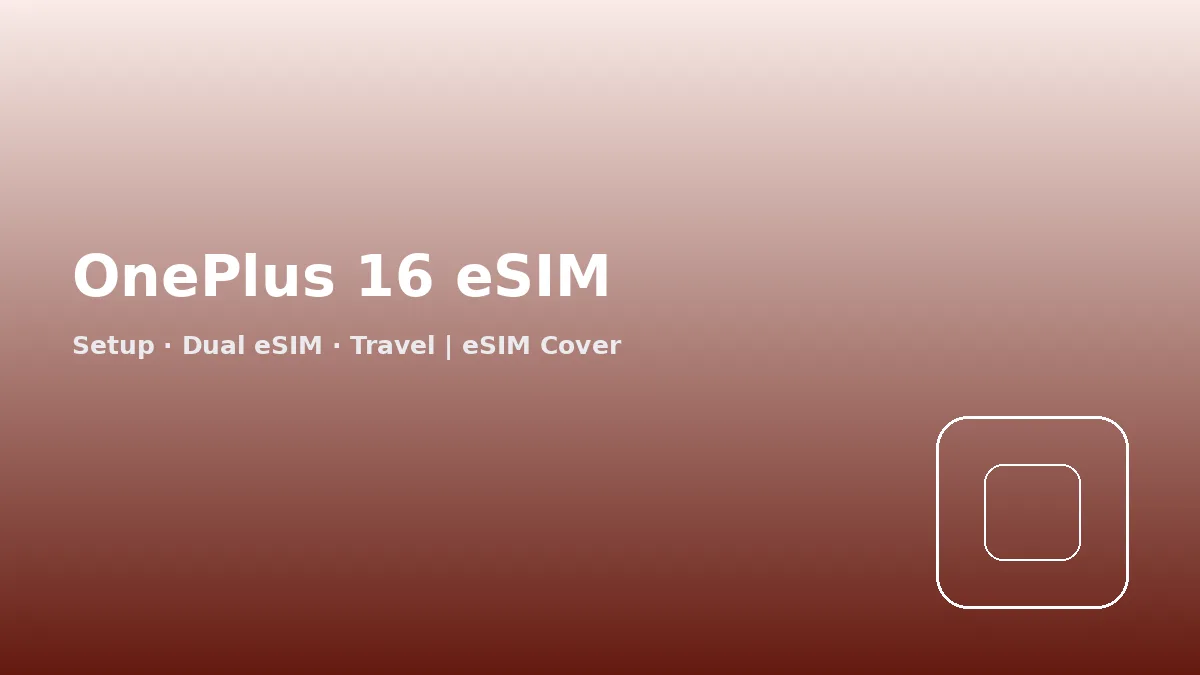 OnePlus 16 SIM and network settings showing eSIM options