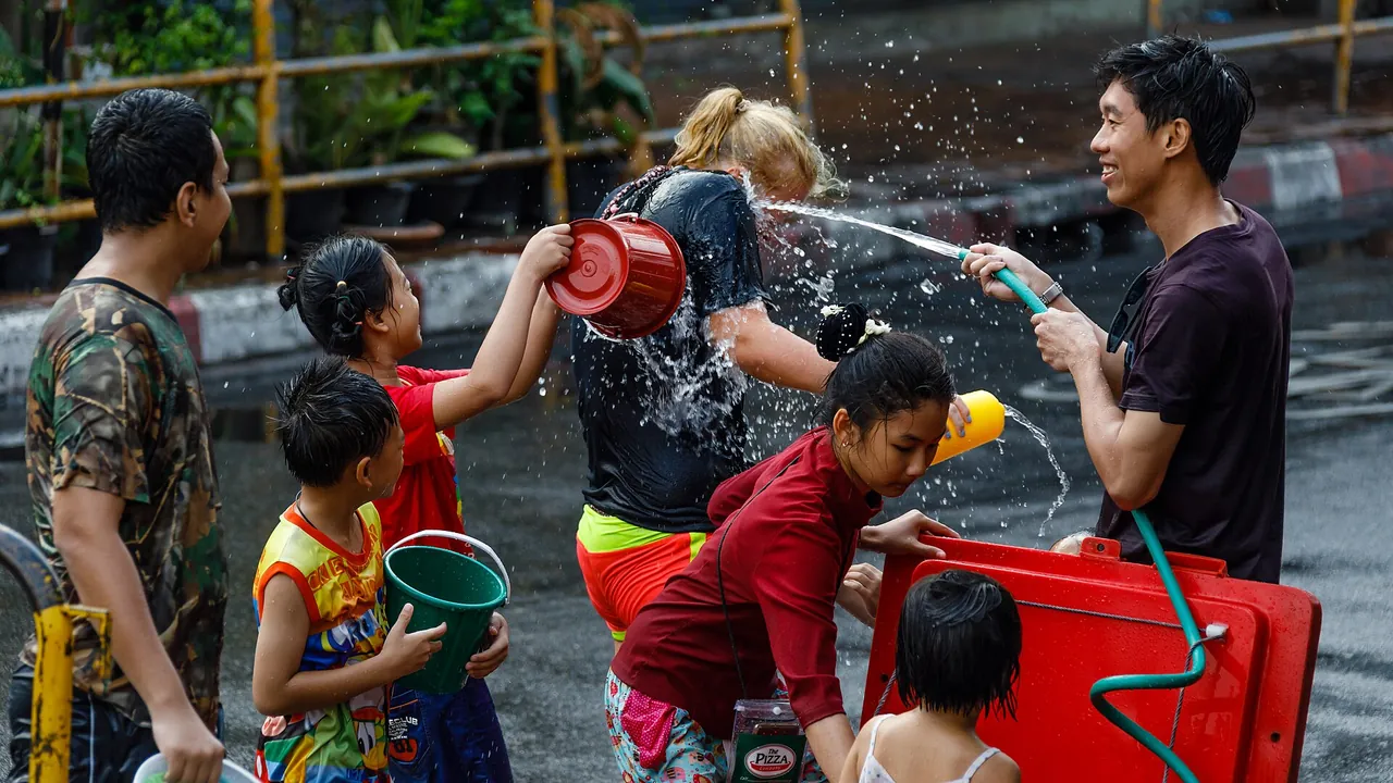 the Songkran water festival