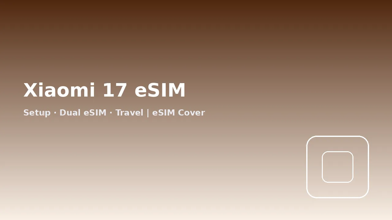 Xiaomi 17 smartphone showing HyperOS SIM settings